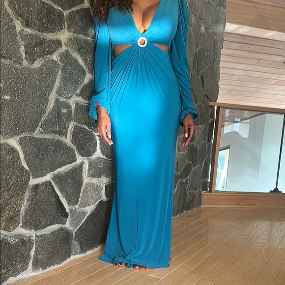 Elegant Blue Evening Gown - Picture 1 of 5